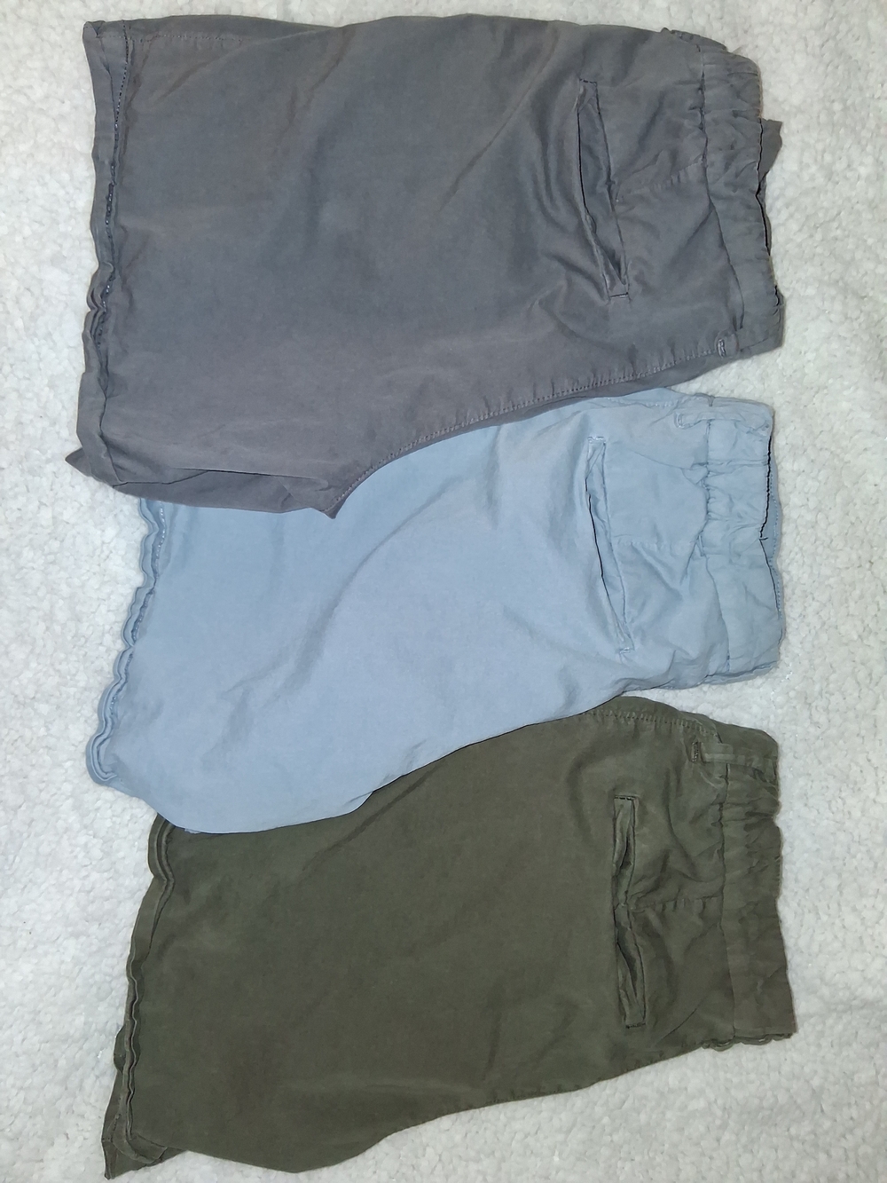Women's Bundle Shorts in Gray, Light Blue & Olive